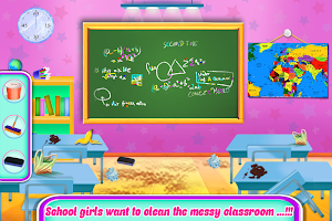 Twins Sisters Girls School First Day at Classroom Screenshot 1