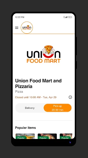 Union Food Mart & Pizzaria Screenshot 1