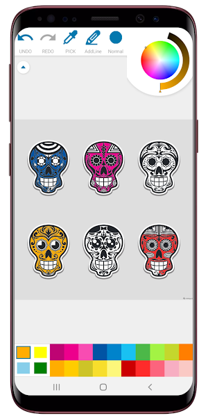 Skulls Coloring Book Screenshot 3