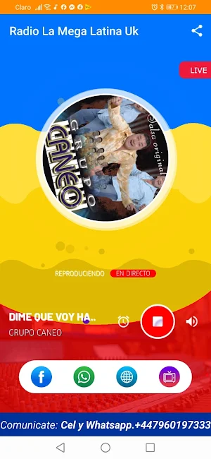 Radio La Mega Latina Uk Screenshot 1