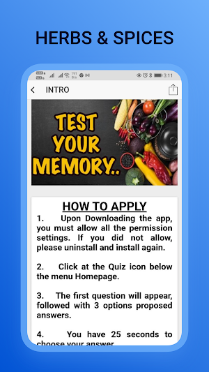 FUN COOKING QUIZ Screenshot 2