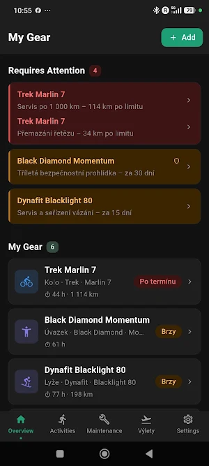 OutdoorGearTracker Screenshot 1