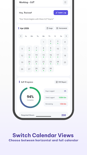 Worklog - OJT Progress Tracker Screenshot 3