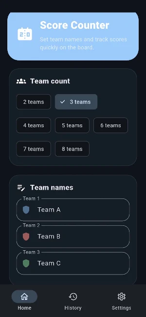 Score Counter Team Board Screenshot 0