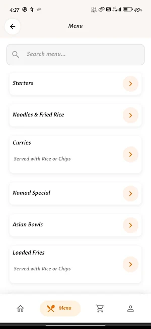 Nomad Asain Street Kitchen Screenshot 1