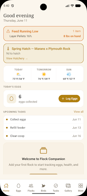 Flock Companion: Poultry Logs Screenshot 1