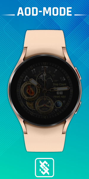 BFF8-Gold Analog Pattern Heart Screenshot 1