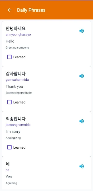 Learning Korean Offline Screenshot 3
