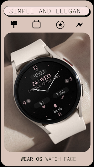 Minimal Black v29 watch face Screenshot 1