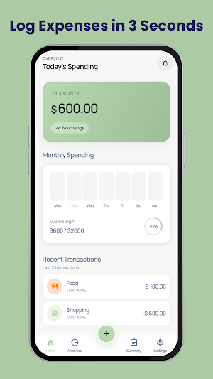 Daily Expense Tracker: Simple Screenshot 0
