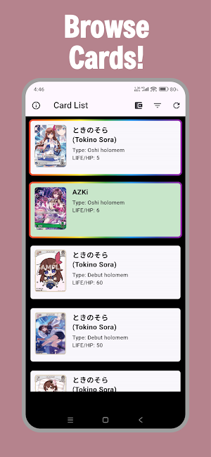 Hololive OCG Database Screenshot 0
