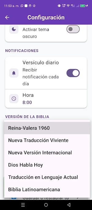Santa Biblia RV60, NTV, NVI, Screenshot 3
