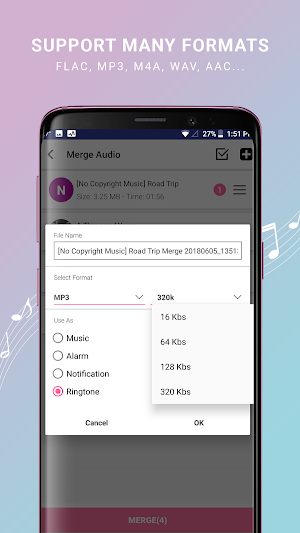 Audio MP3 Cutter - Converter, Merger and Ringtone Screenshot 2