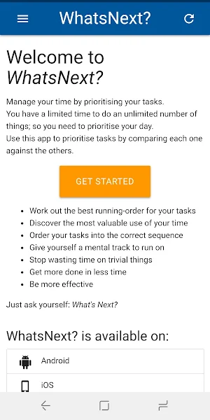 WhatsNext? Screenshot 1