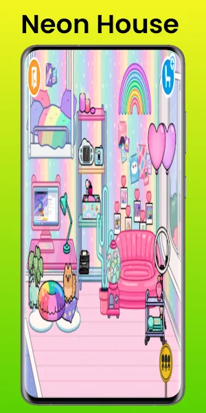 Toca Boca Neon House Ideas Screenshot 0