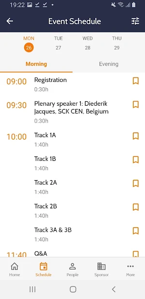 Conferences Screenshot 2