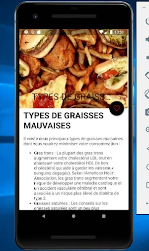 Aliments riches en bons gras Screenshot 3
