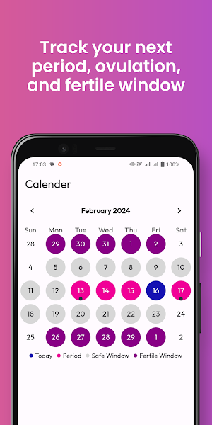 Onyx Wellness - Period tracker Screenshot 1
