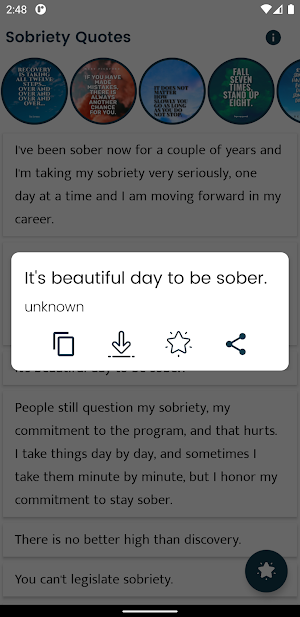 Sobriety Quotes and Sayings Screenshot 0
