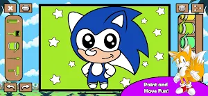 Soni Hedgehog Coloring Screenshot 2