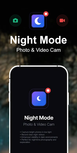 Night Mode Photo & Video Cam Screenshot 0