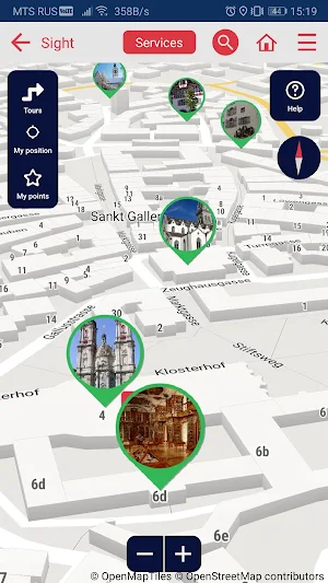 St. Gallen map offline guide tourist navigation Screenshot 2
