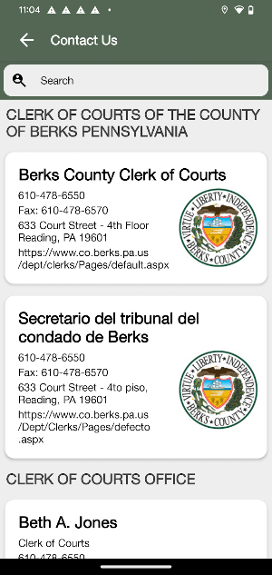 Berks Clerk of Court Screenshot 1