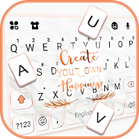 Marble Happiness Keyboard Back