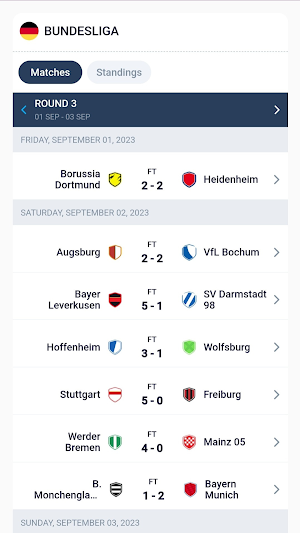 Bundesliga MatchTracker Screenshot 2