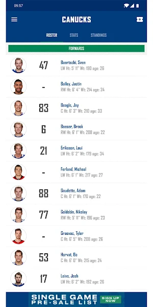 Vancouver Canucks Screenshot 2