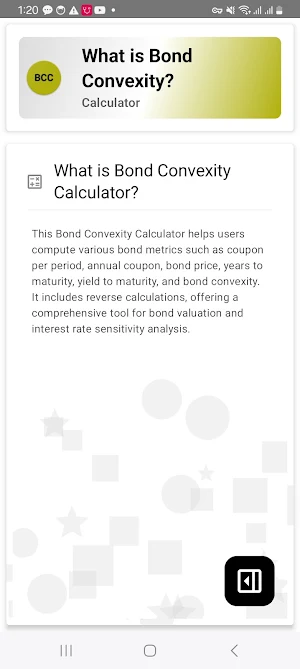 Bond Convexity Calculator Screenshot 1