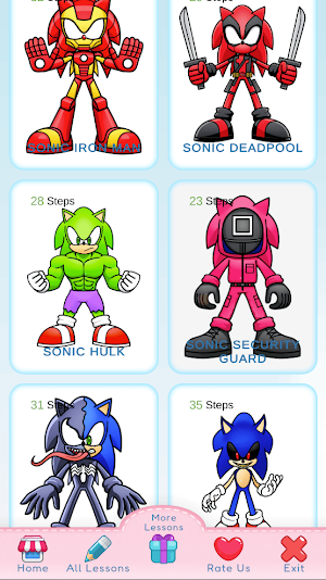 How to draw sonik Screenshot 3