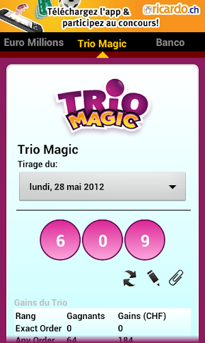 Swiss Lotto 2 (Switzerland Lotery/Euromillion) Screenshot 3
