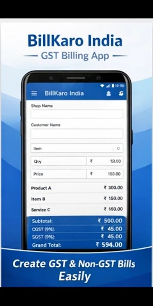 BillKaro India GST Billing App Screenshot 0