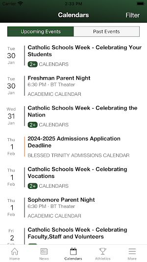 Blessed Trinity Catholic HS Screenshot 2