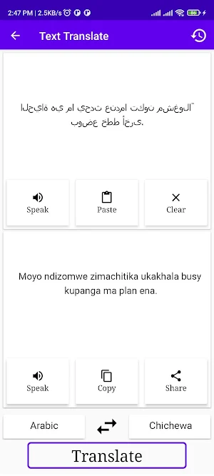 Arabic To Chichewa Translator Screenshot 1