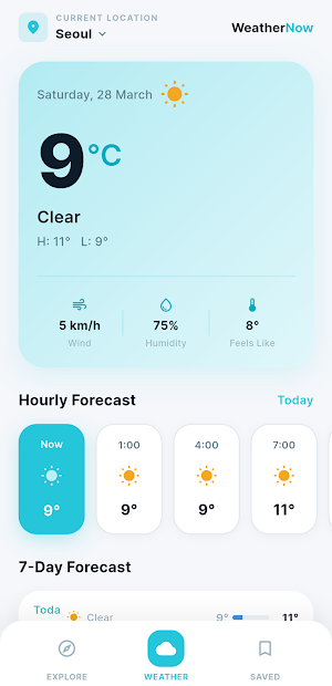 Weather Now: Daily & Hourly Screenshot 0