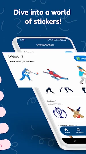 Cricket Stickers Screenshot 1
