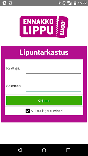 Ennakkolippu.com Tarkastus Screenshot 1