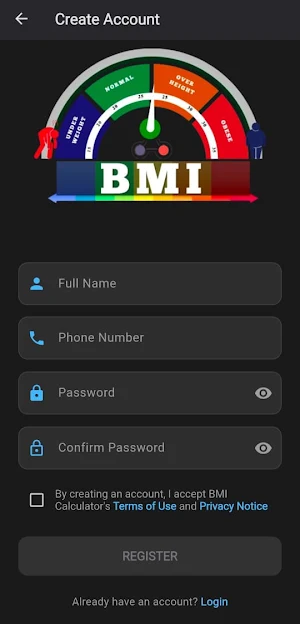 BMI Calculator Screenshot 1