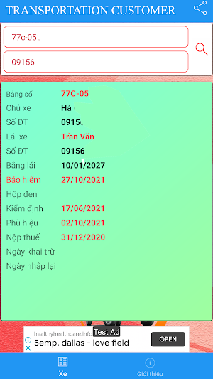 Transportation Customers Screenshot 0