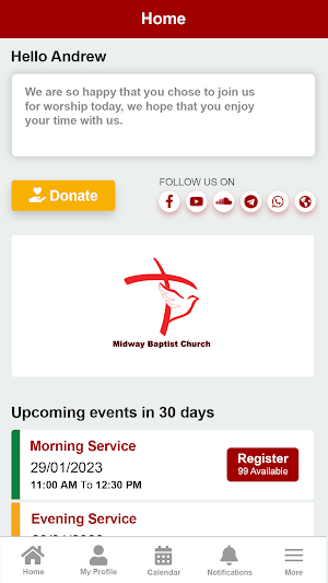 Midway Baptist Church Screenshot 2