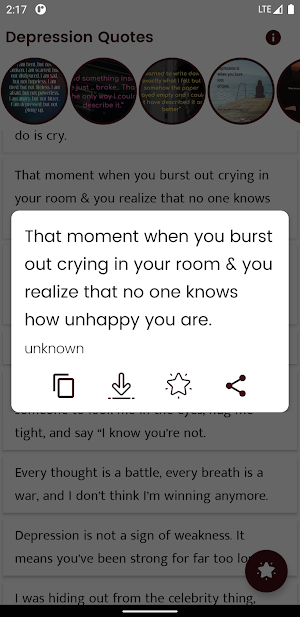 Depression Quotes and Sayings Screenshot 0