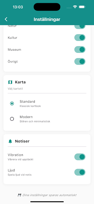 Turistappen Screenshot 2