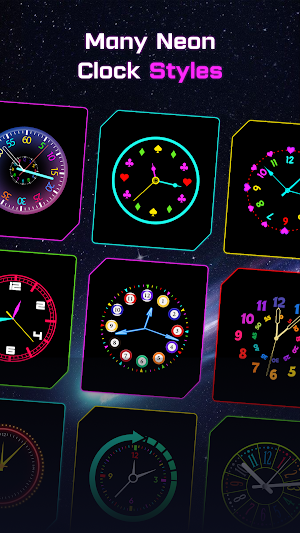 VibeTick: Neon Clock Wallpaper Screenshot 1
