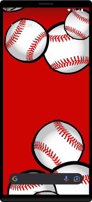 Baseballs Live Wallpaper Screenshot 0