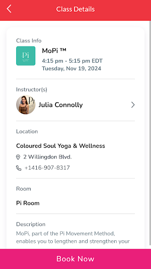 Coloured Soul Yoga & Wellness Screenshot 2