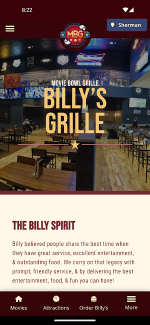 Movie Bowl Grille Screenshot 2