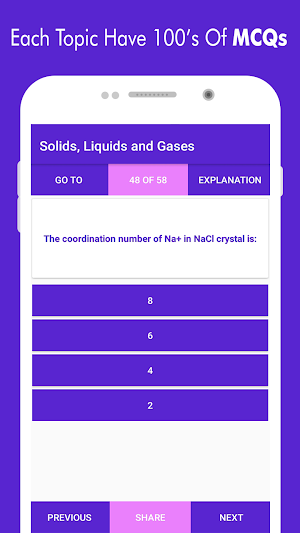 Chemistry MCQs with Answers and Explanations Screenshot 2