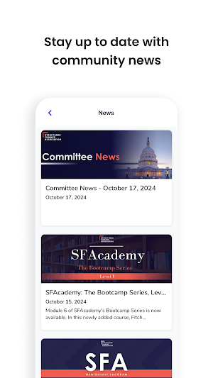 SFA Member Hub Screenshot 2